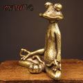 Zen Frog Meditation Statue